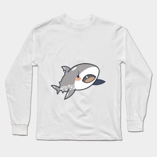 Kawaii baby shark growing his tooth Long Sleeve T-Shirt